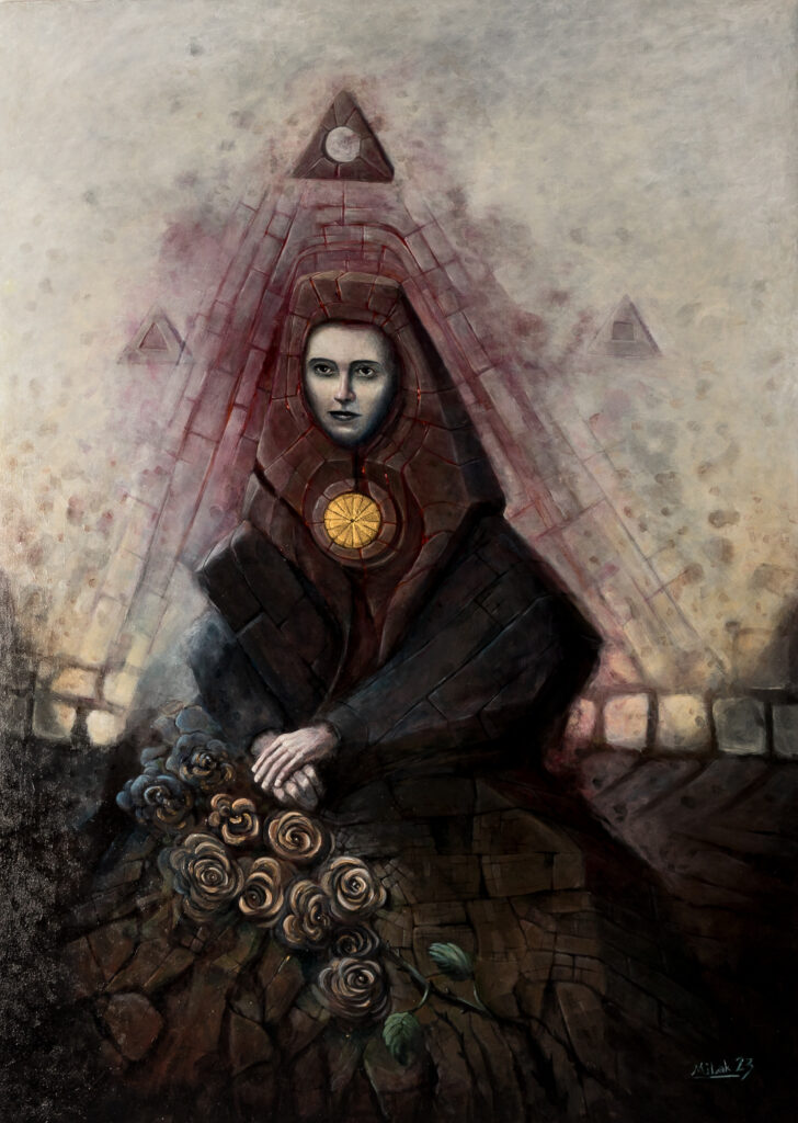 “Osamotniona” – oleje na desce 100x70cm