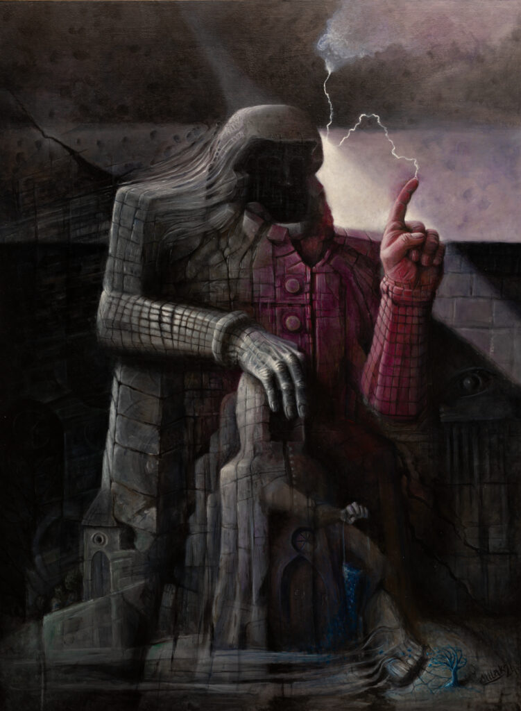 Książę – akryle/oleje na płycie 10x74cm