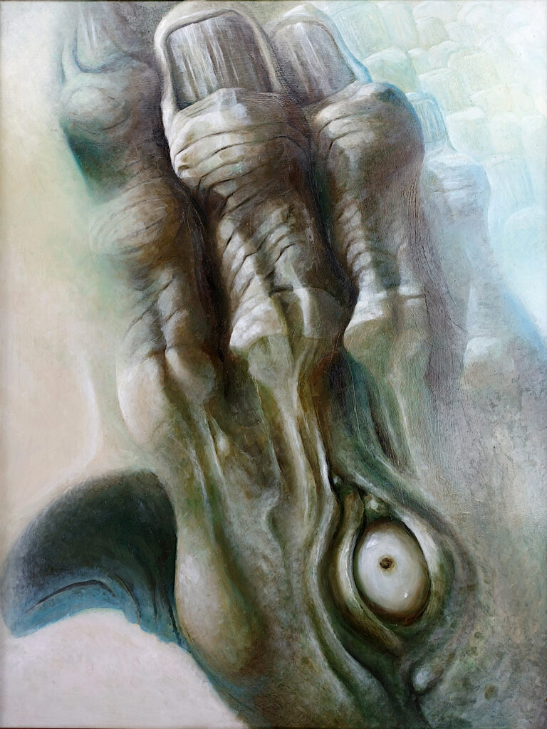 Cyklop – oleje na płycie 80x60cm