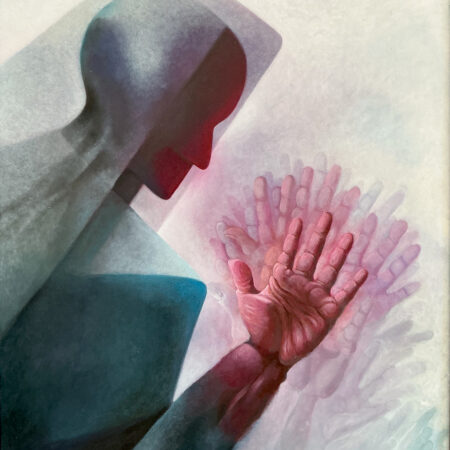 Niepewność - oleje na płycie 86x65cm